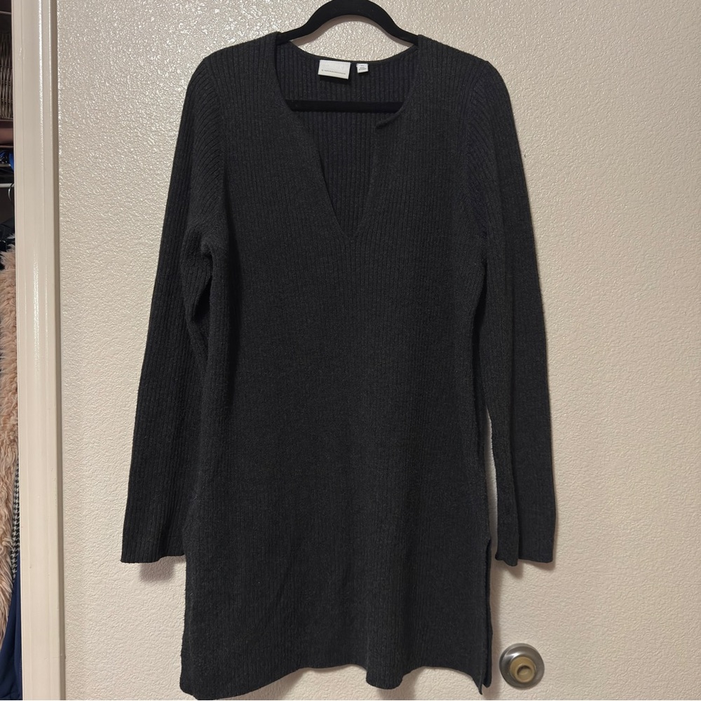 Ett Twa by Anthropologie Amrita Grey Ribbef Tunic Sweater Sz XL - Picture 2 of 10